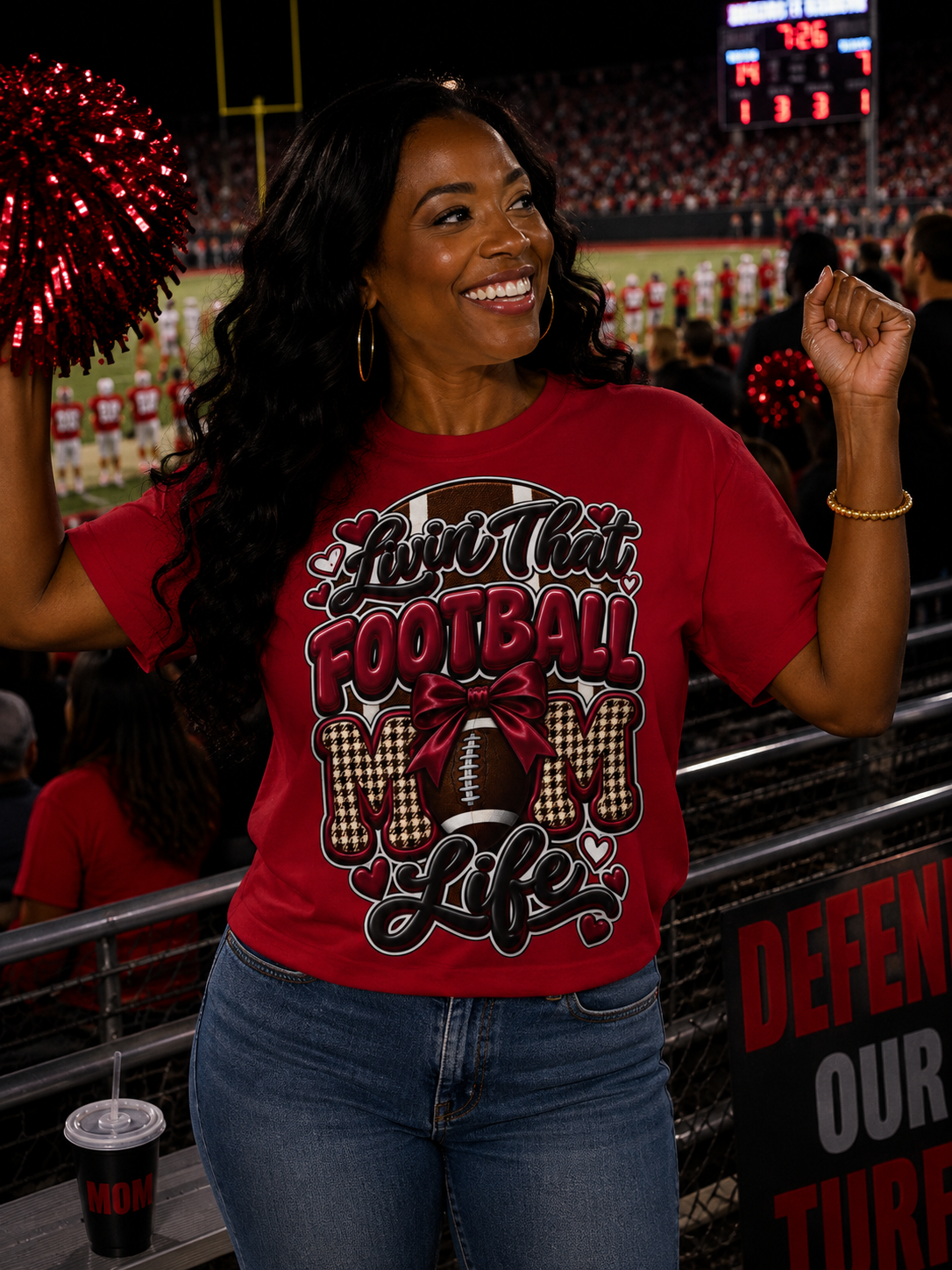 🏈 Livin’ That Football Mom Life Comfort Colors Tee