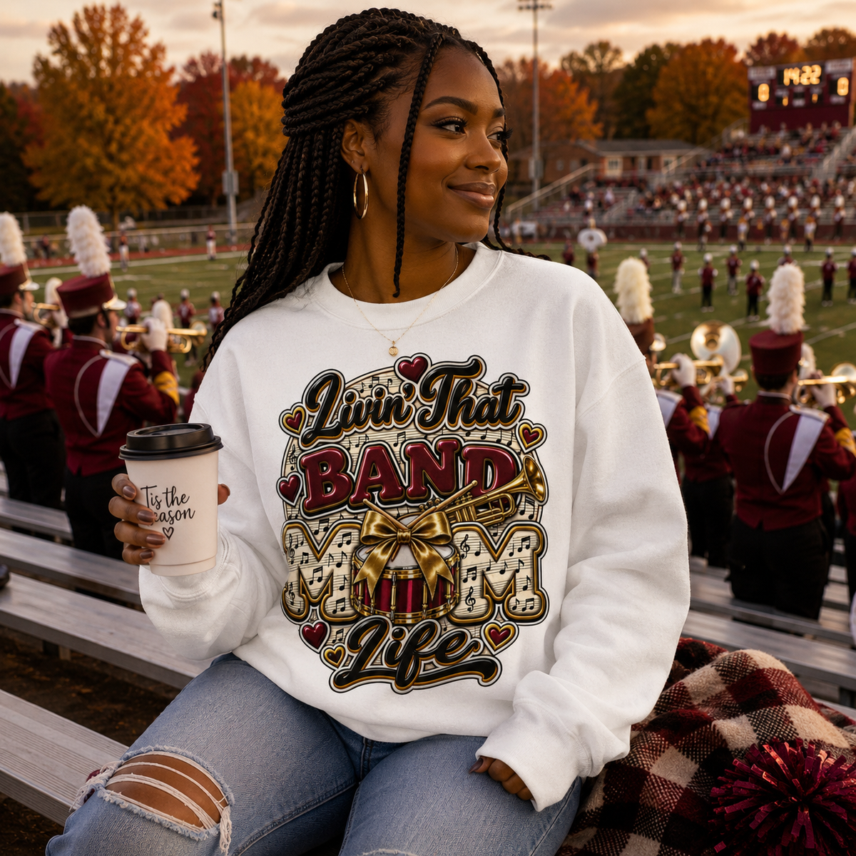 🎺 Livin’ That Band Mom Life Gildan Sweatshirt 🎶