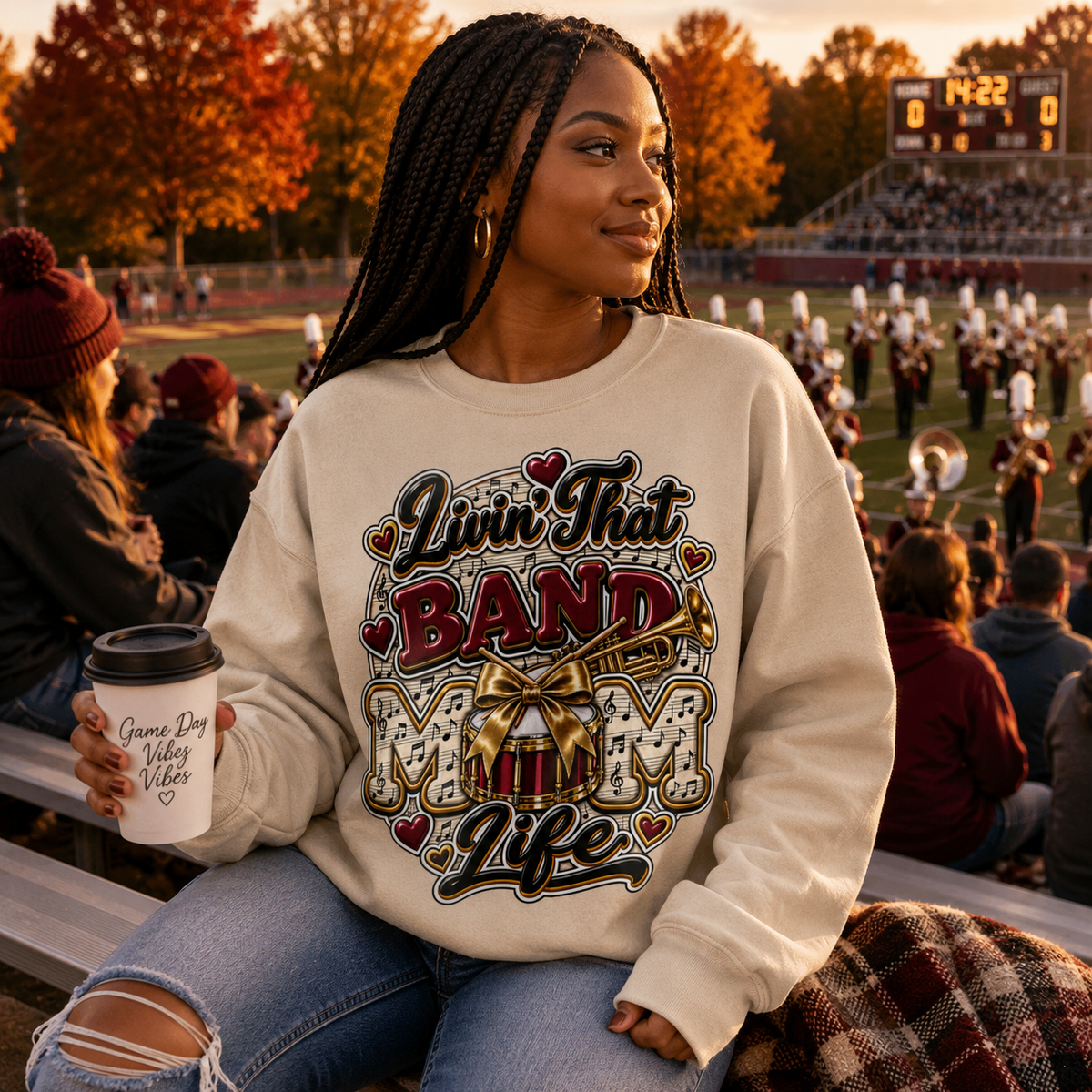 🎺 Livin’ That Band Mom Life Gildan Sweatshirt 🎶