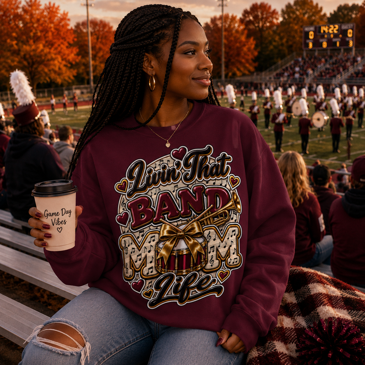 🎺 Livin’ That Band Mom Life Gildan Sweatshirt 🎶