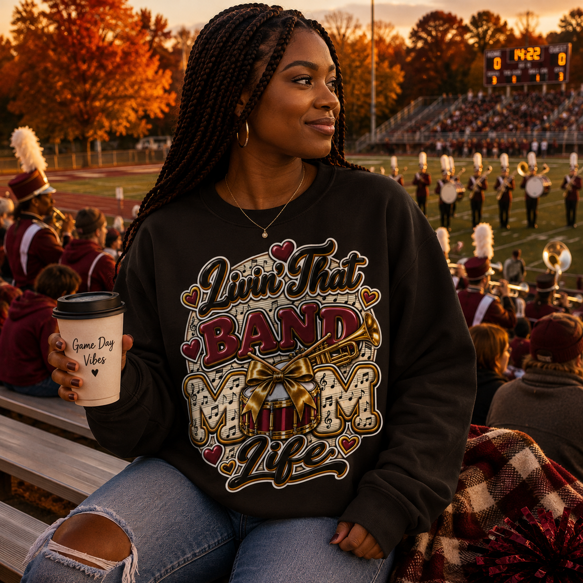 🎺 Livin’ That Band Mom Life Gildan Sweatshirt 🎶
