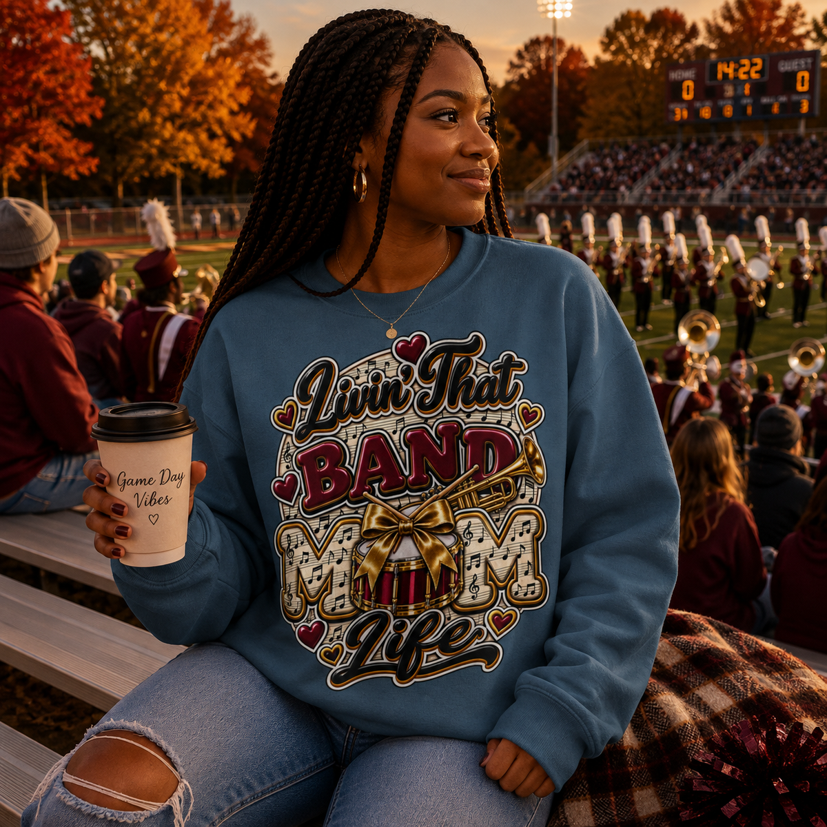 🎺 Livin’ That Band Mom Life Gildan Sweatshirt 🎶