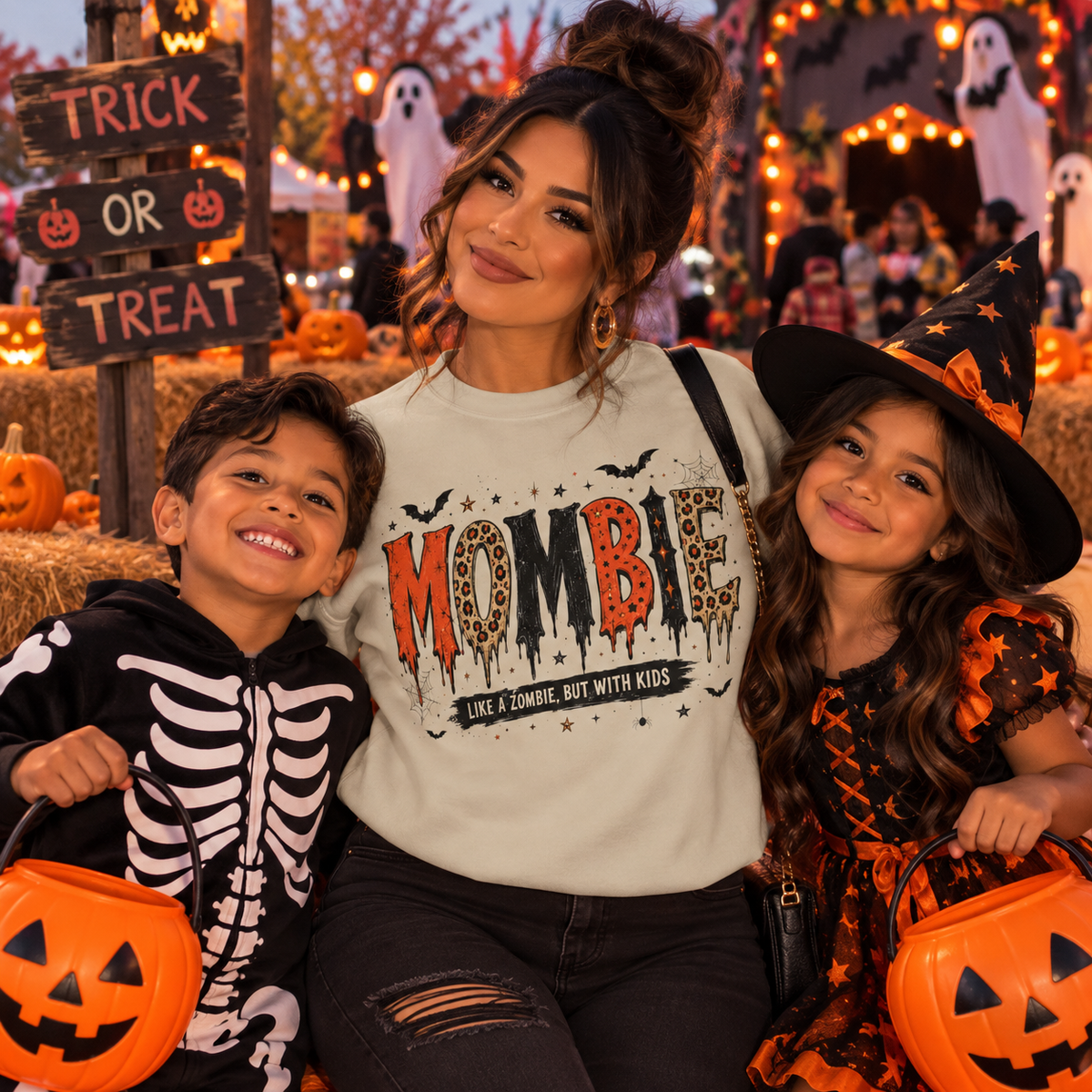 👻 Mombie: Like a Zombie, But With Kids Gildan Sweatshirt