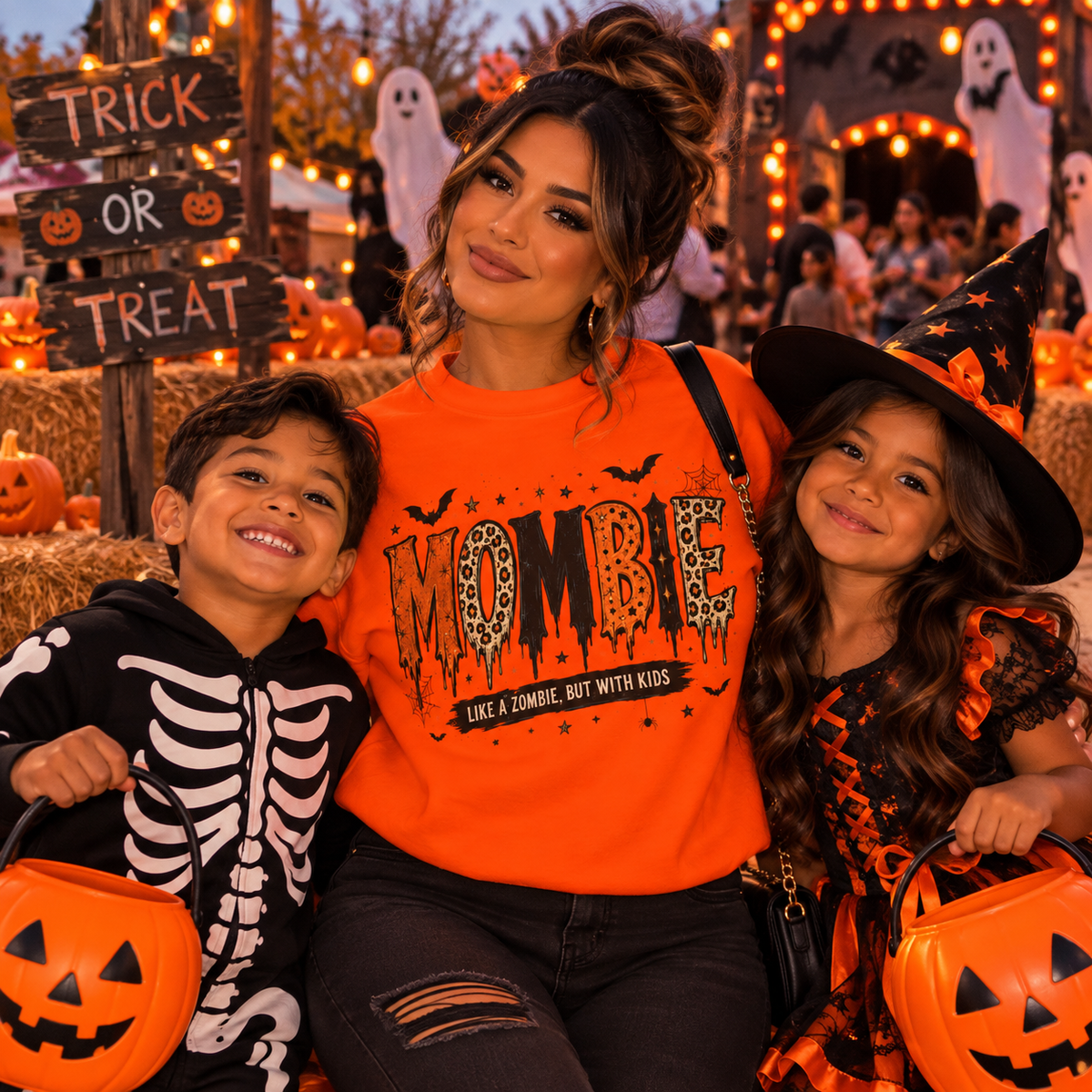 👻 Mombie: Like a Zombie, But With Kids Gildan Sweatshirt