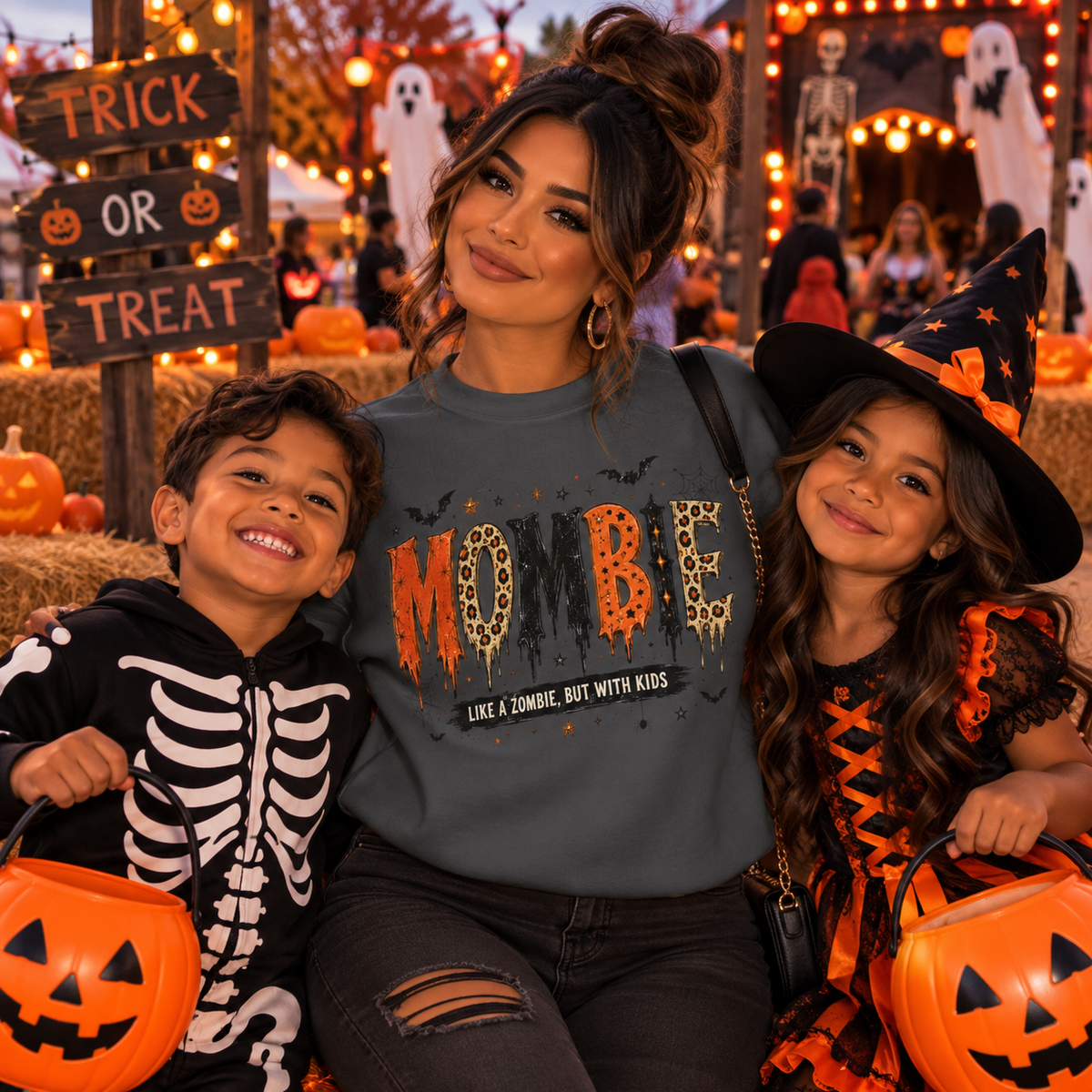 👻 Mombie: Like a Zombie, But With Kids Gildan Sweatshirt