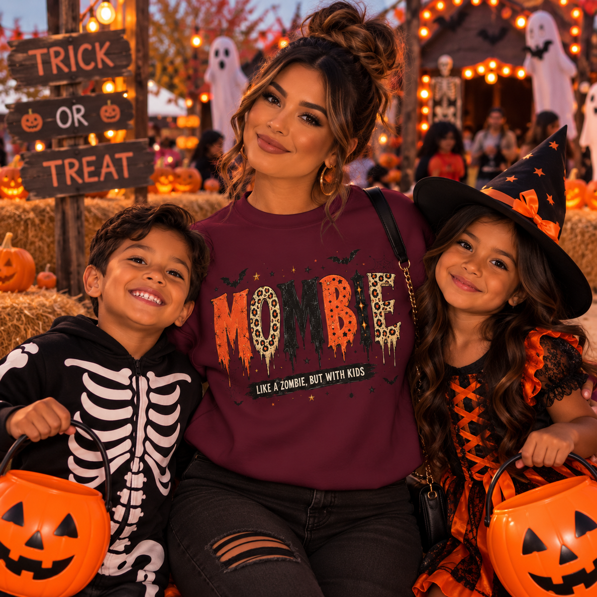 👻 Mombie: Like a Zombie, But With Kids Gildan Sweatshirt