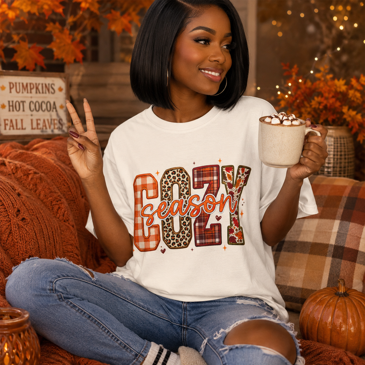 🍂 COZY SEASON Comfort Colors® Tee ☕️