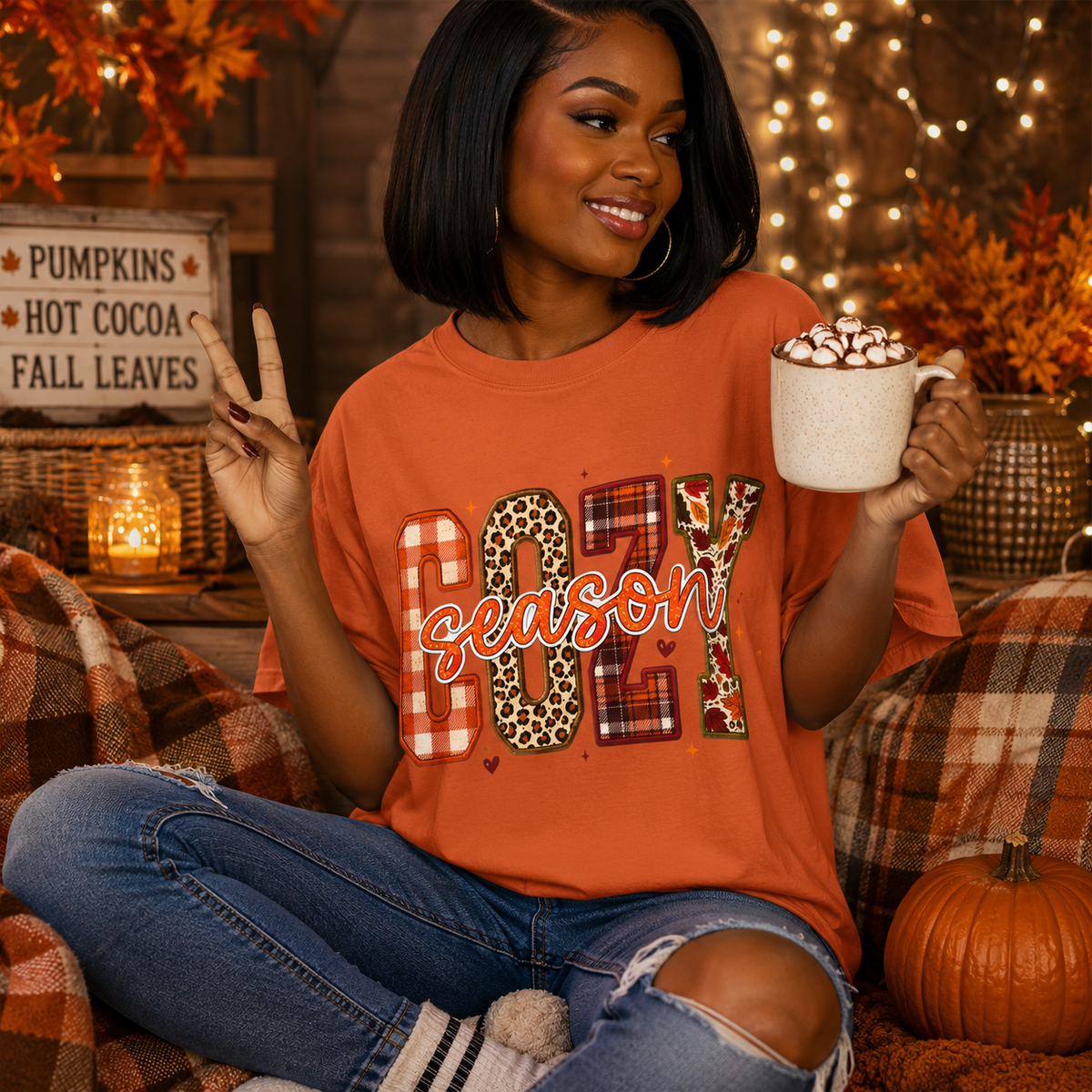 🍂 COZY SEASON Comfort Colors® Tee ☕️