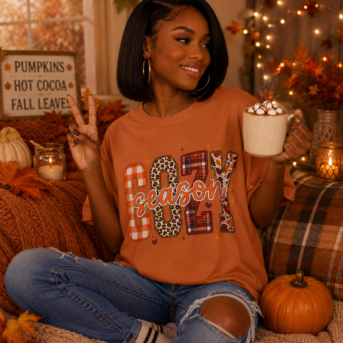 🍂 COZY SEASON Comfort Colors® Tee ☕️
