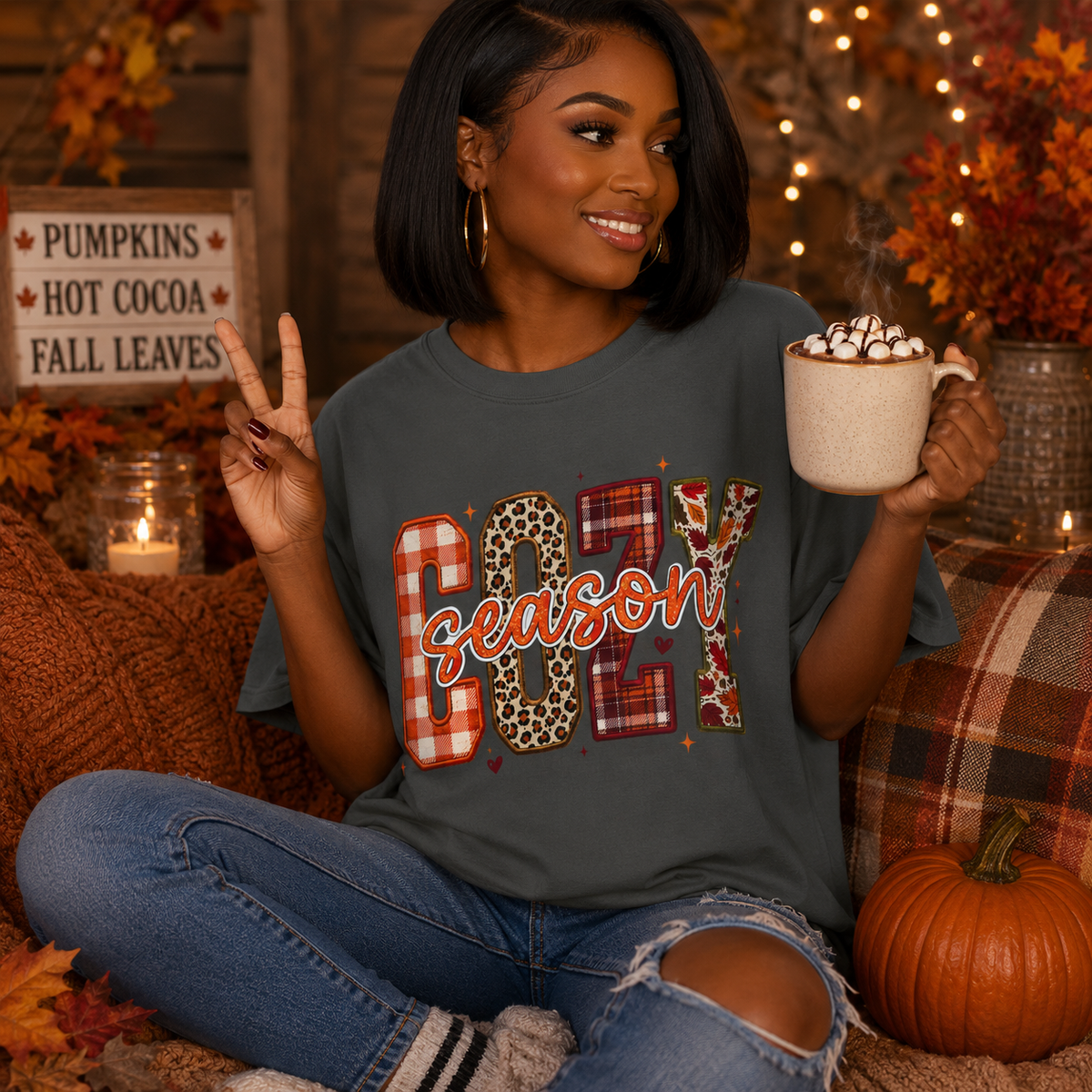 🍂 COZY SEASON Comfort Colors® Tee ☕️