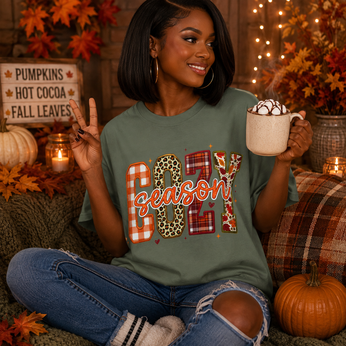 🍂 COZY SEASON Comfort Colors® Tee ☕️