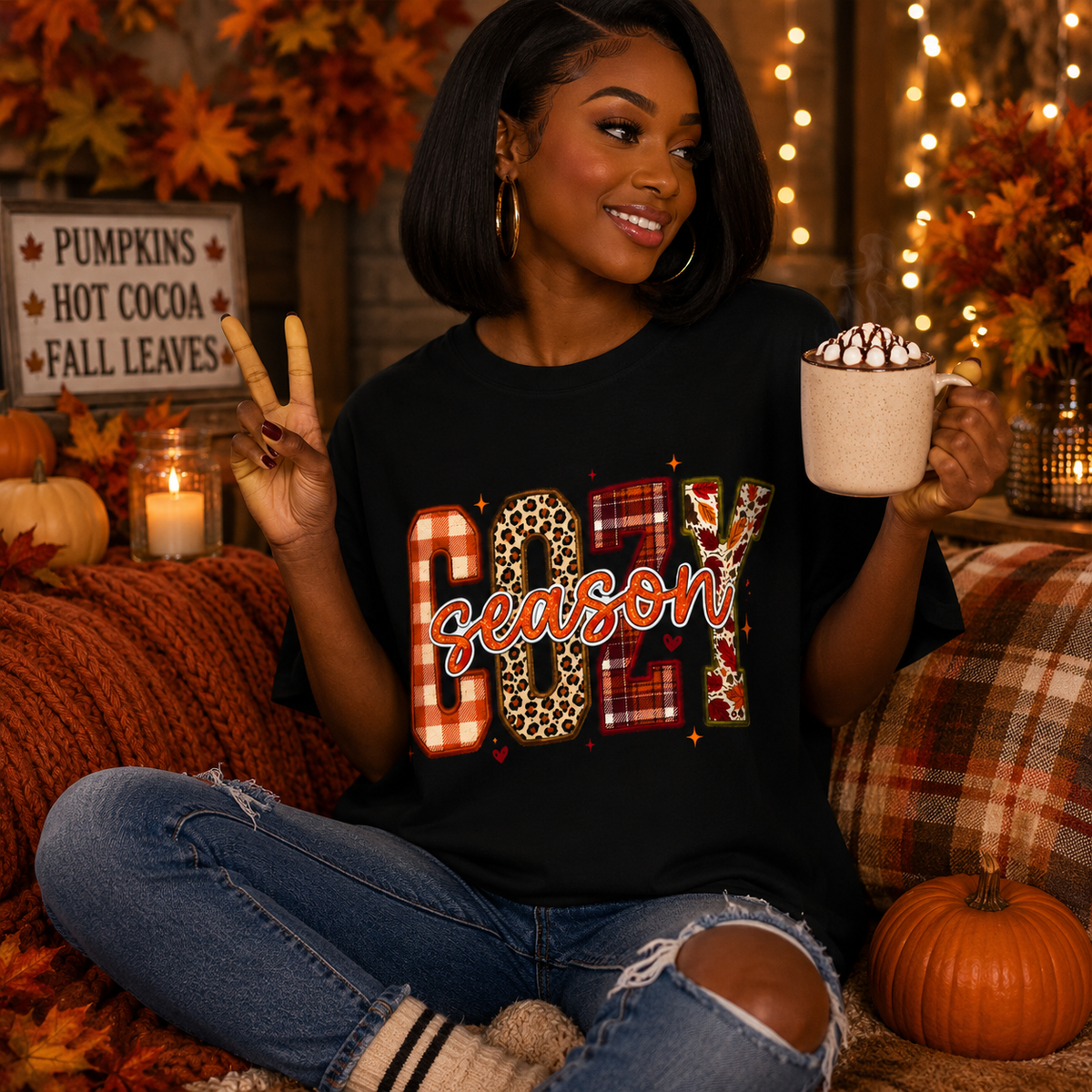 🍂 COZY SEASON Comfort Colors® Tee ☕️