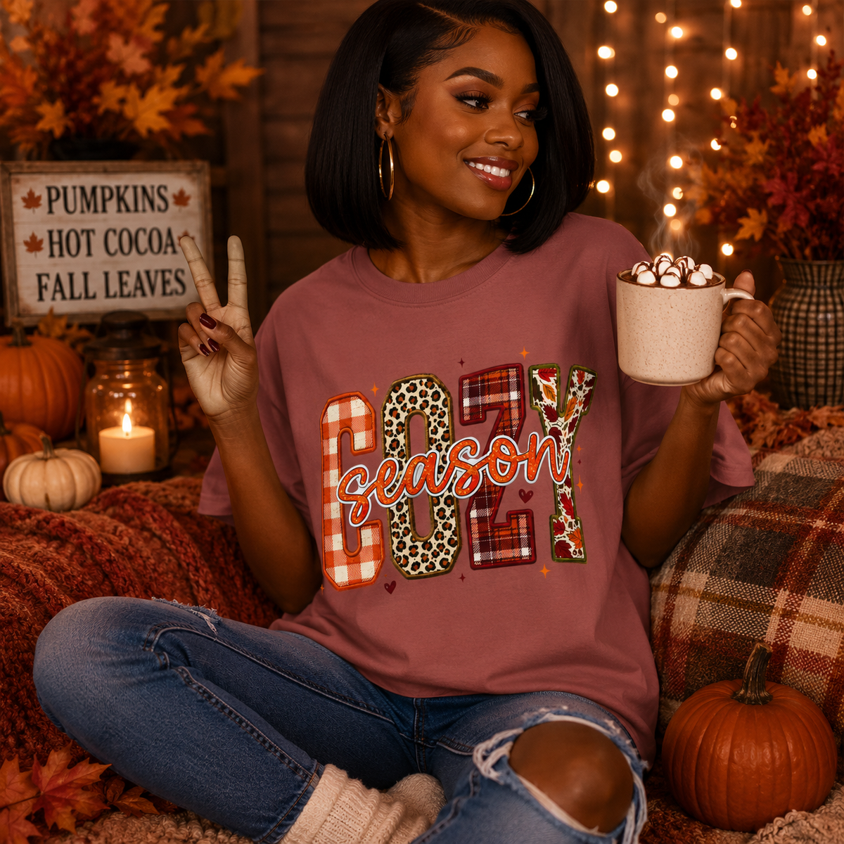 🍂 COZY SEASON Comfort Colors® Tee ☕️