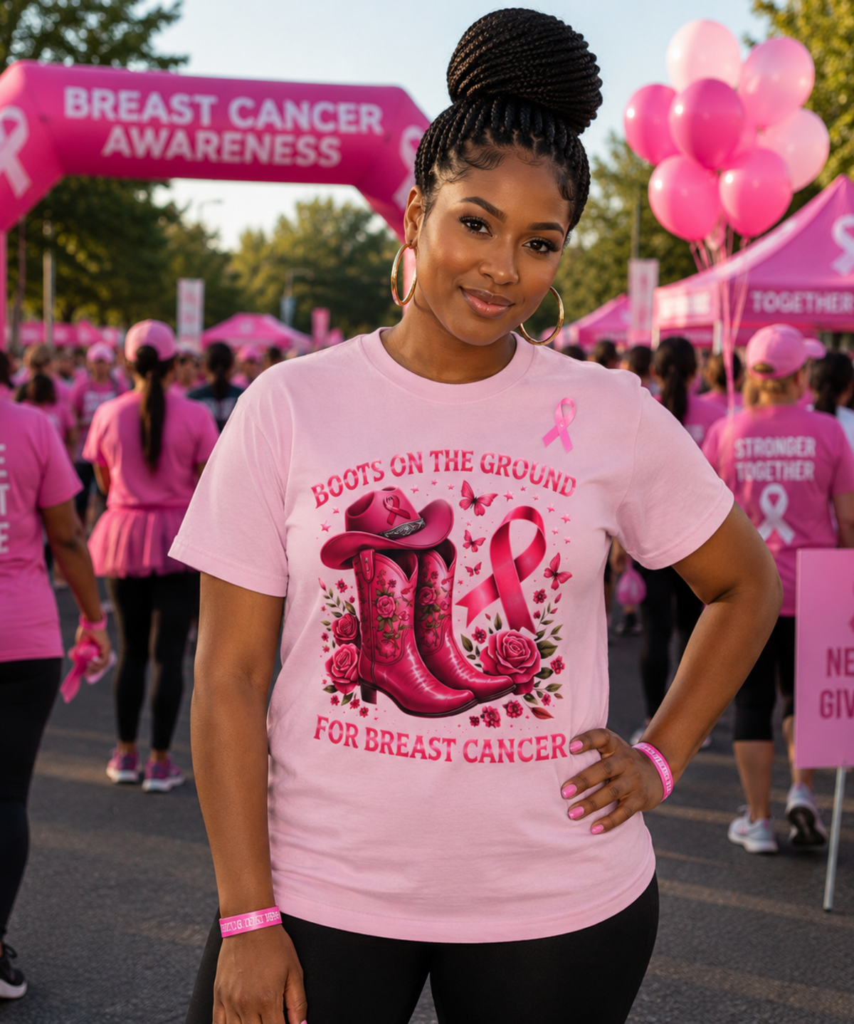 Boots on the Ground for Breast Cancer – Comfort Colors® T-Shirt