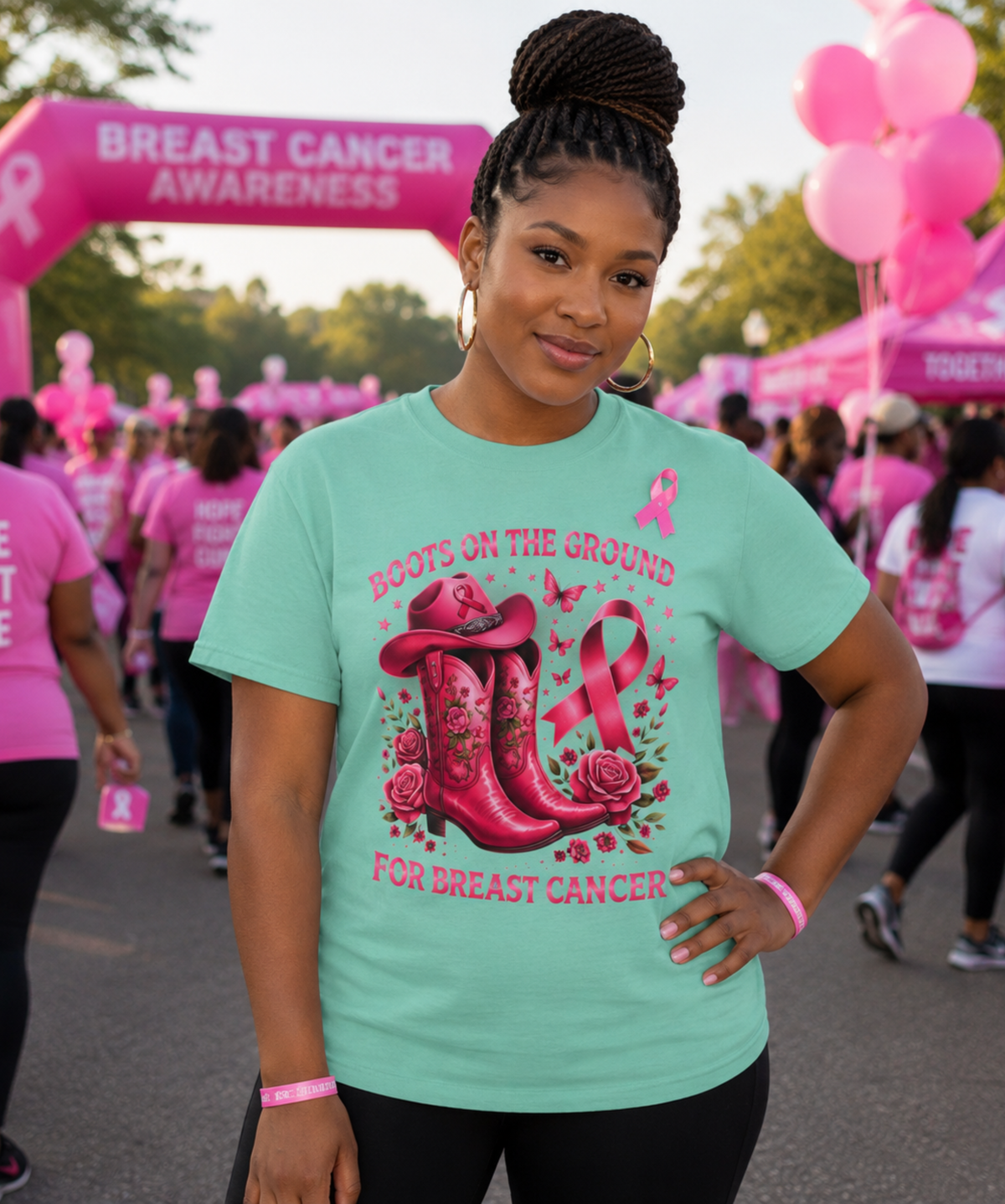 Boots on the Ground for Breast Cancer – Comfort Colors® T-Shirt