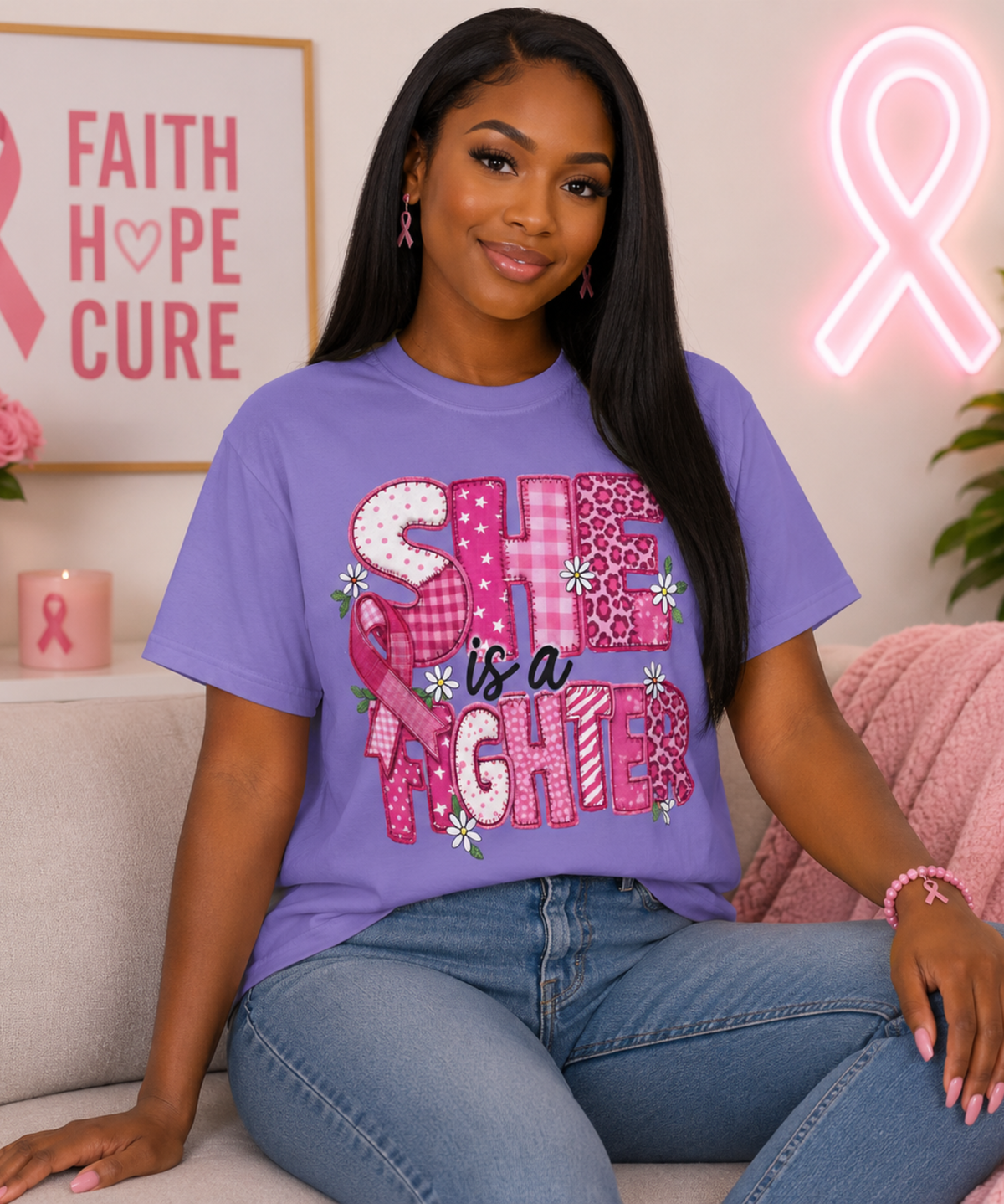 She Is a Fighter – Comfort Colors® T-Shirt