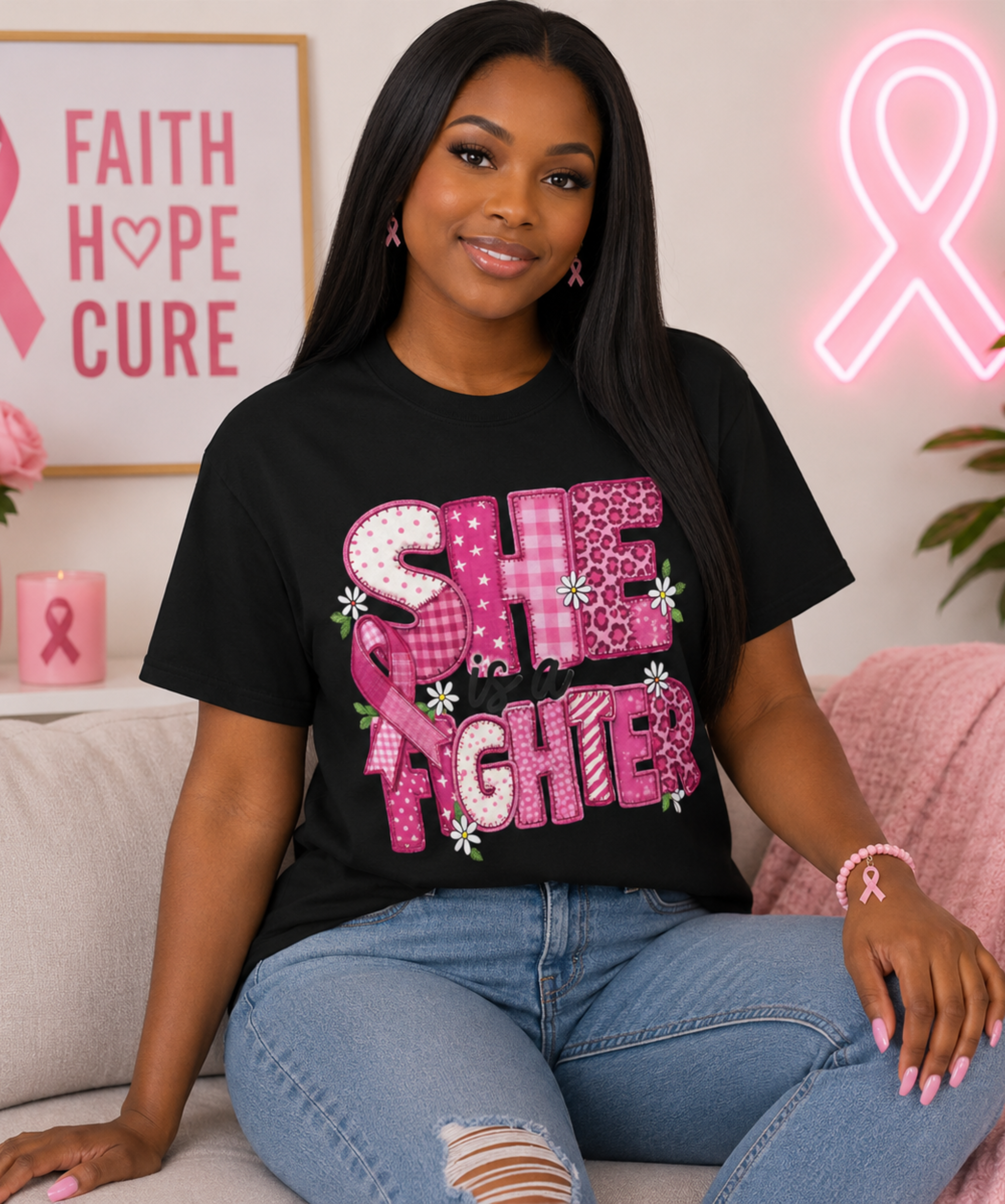She Is a Fighter – Comfort Colors® T-Shirt