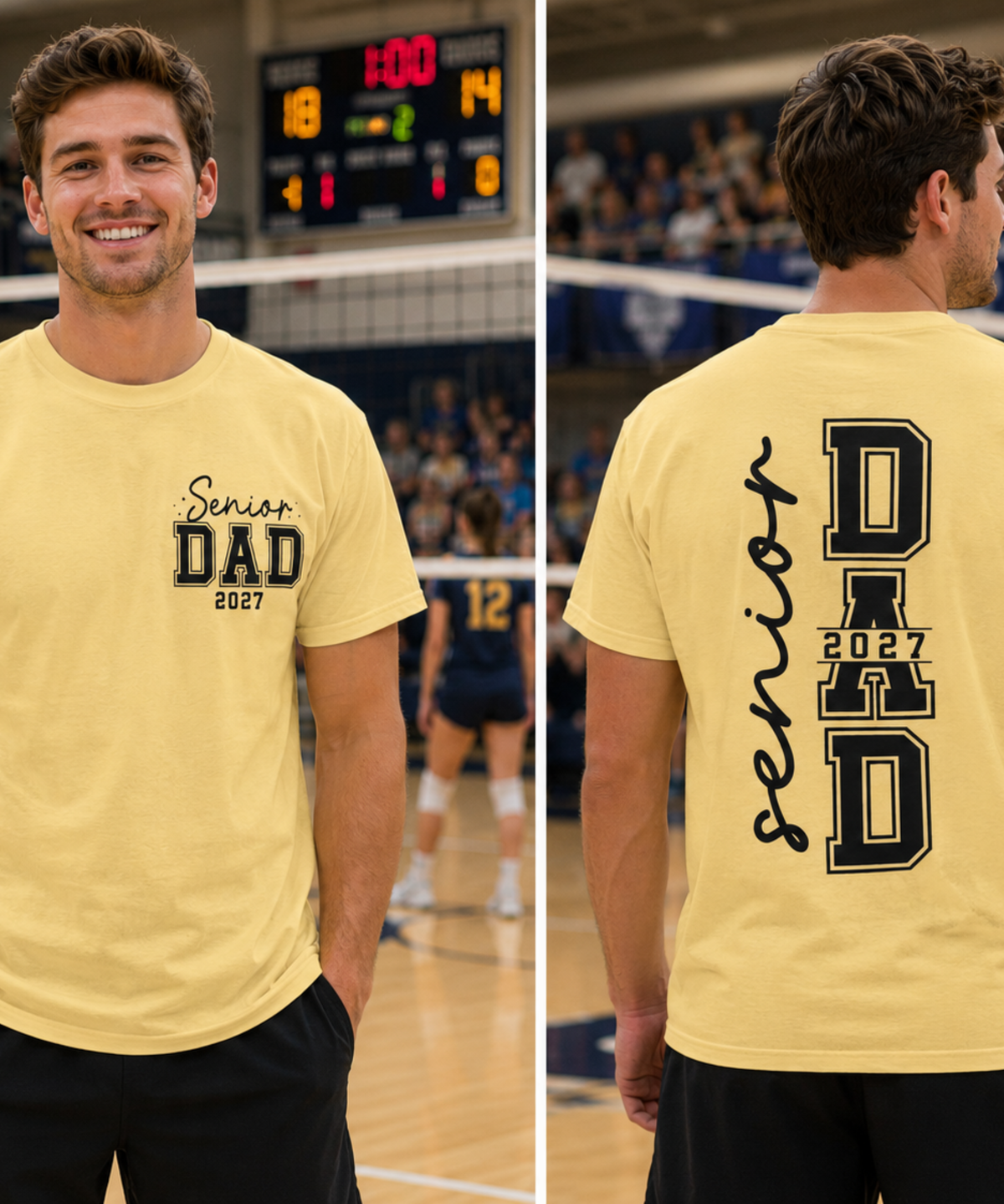 Senior Dad 2027 Comfort Colors® Shirt – Volleyball Dad Tee