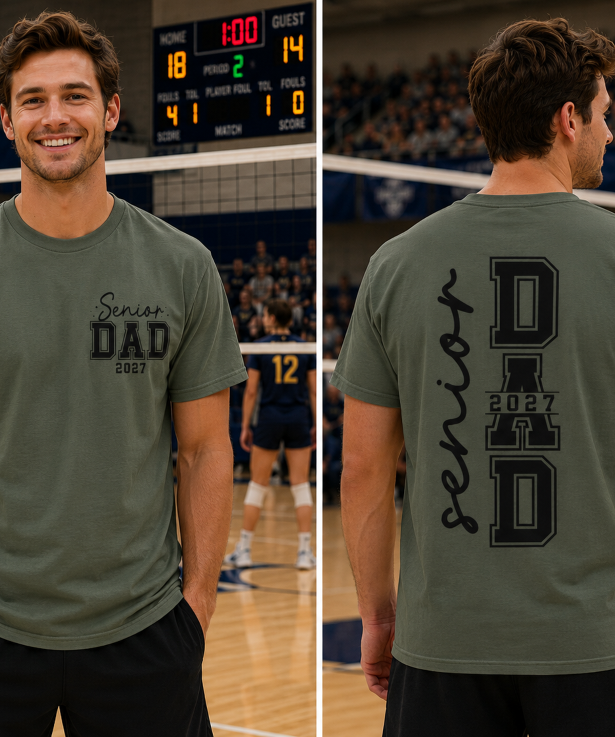 Senior Dad 2027 Comfort Colors® Shirt – Volleyball Dad Tee
