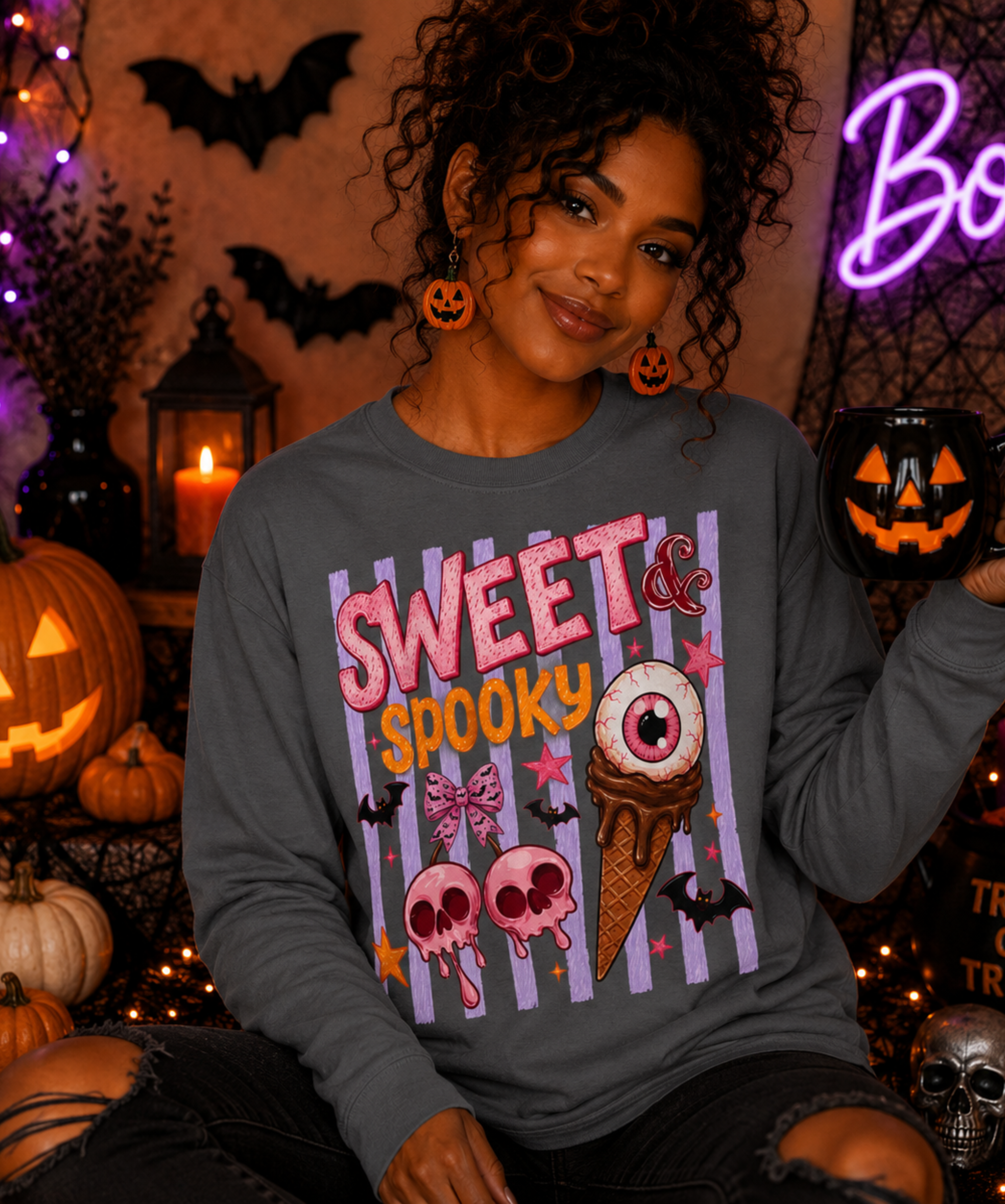 Sweet & Spooky Gildan® Crewneck Sweatshirt