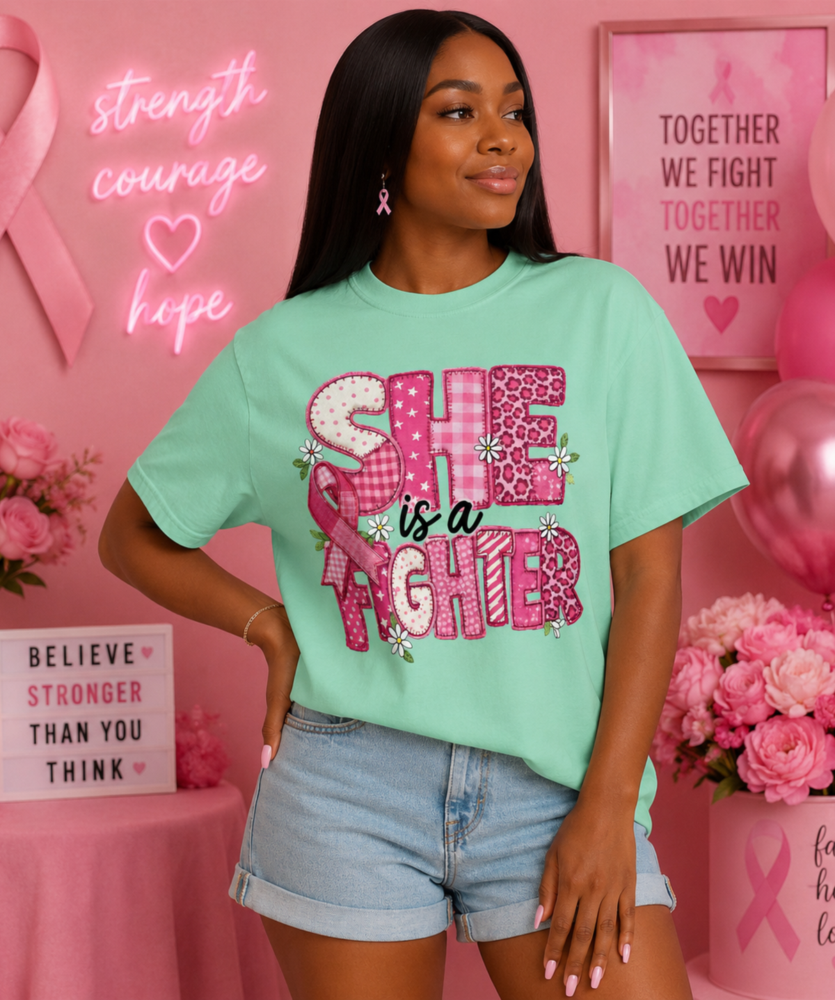She Is a Fighter – Comfort Colors® T-Shirt