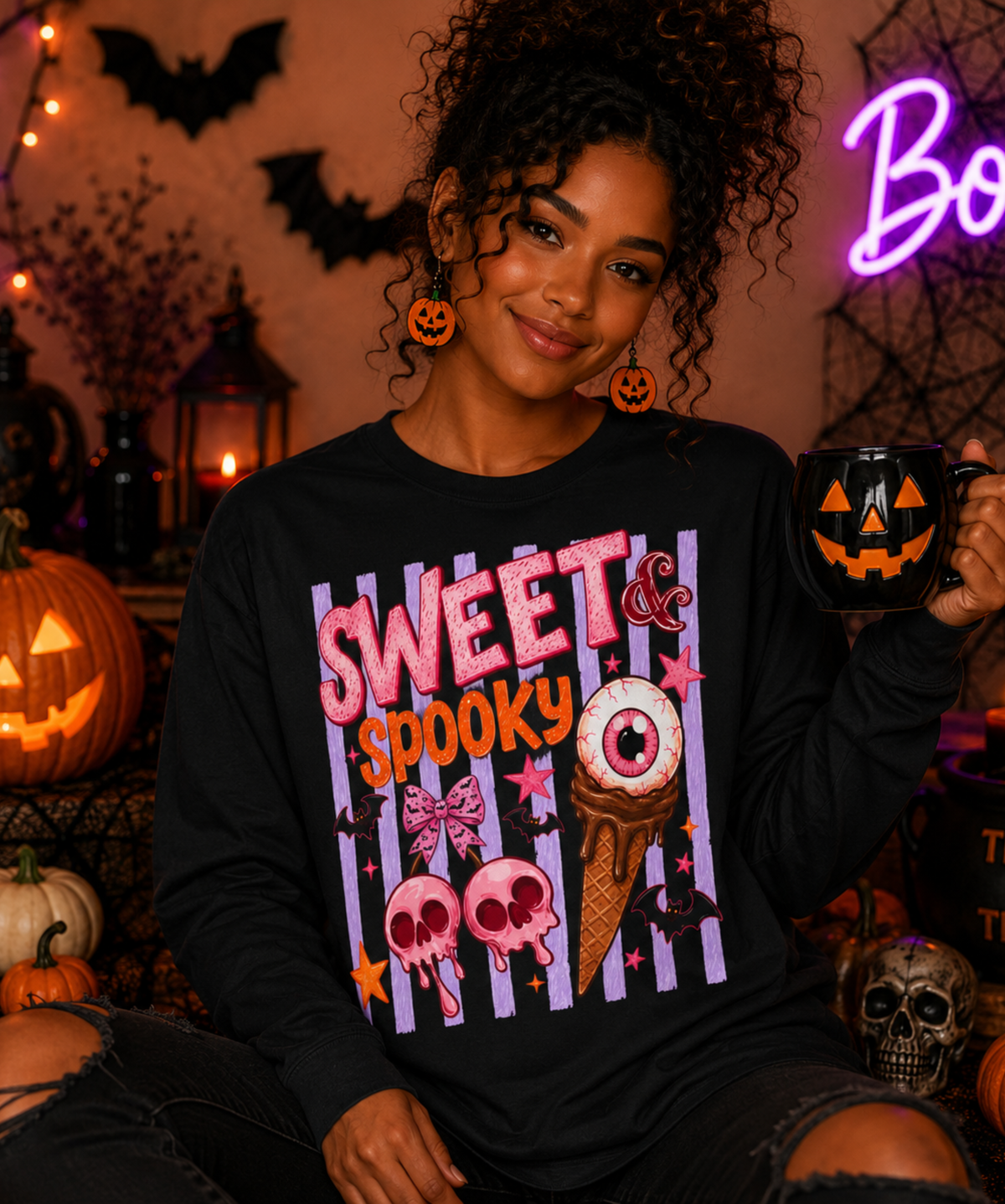 Sweet & Spooky Gildan® Crewneck Sweatshirt