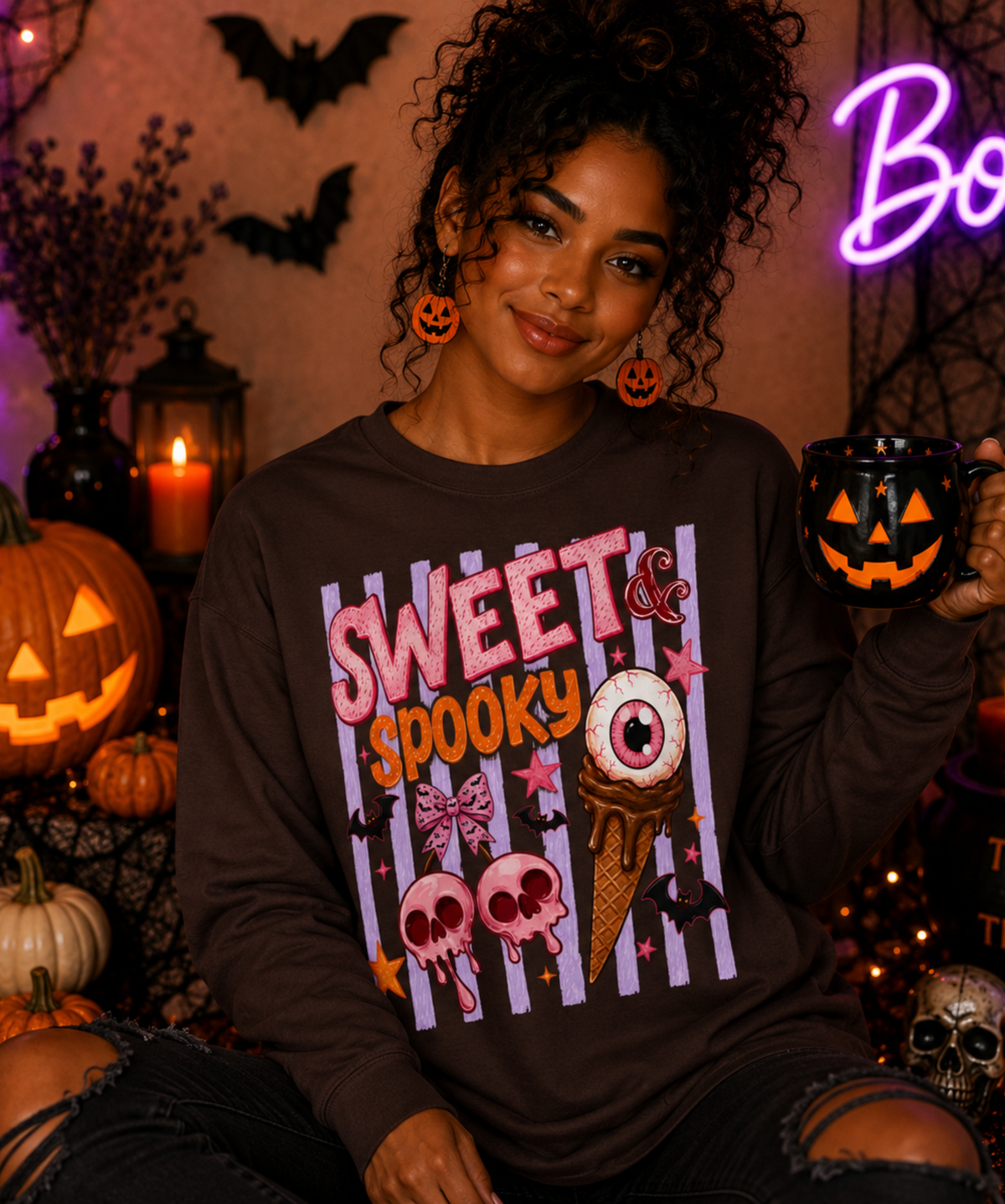 Sweet & Spooky Gildan® Crewneck Sweatshirt