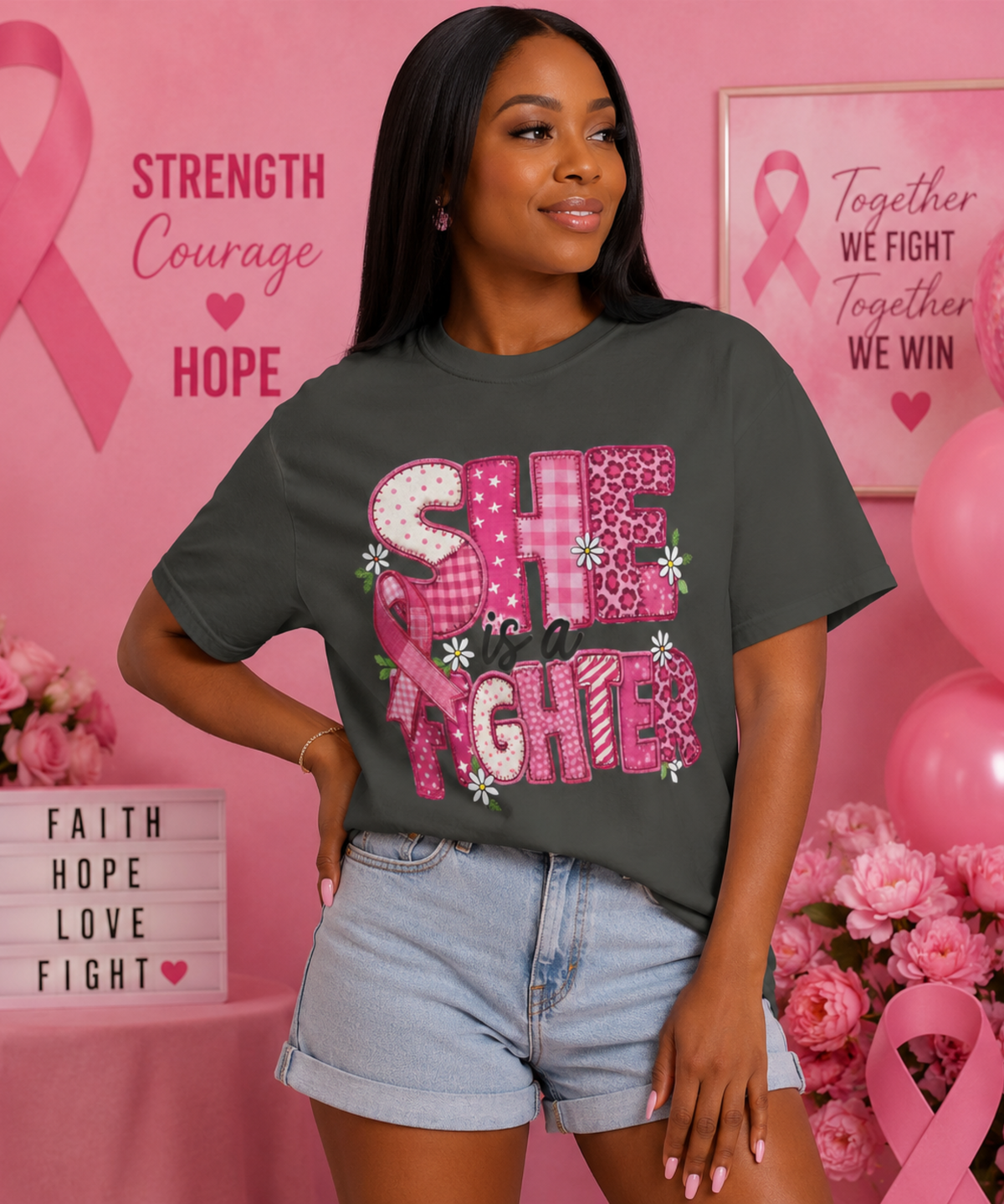 She Is a Fighter – Comfort Colors® T-Shirt