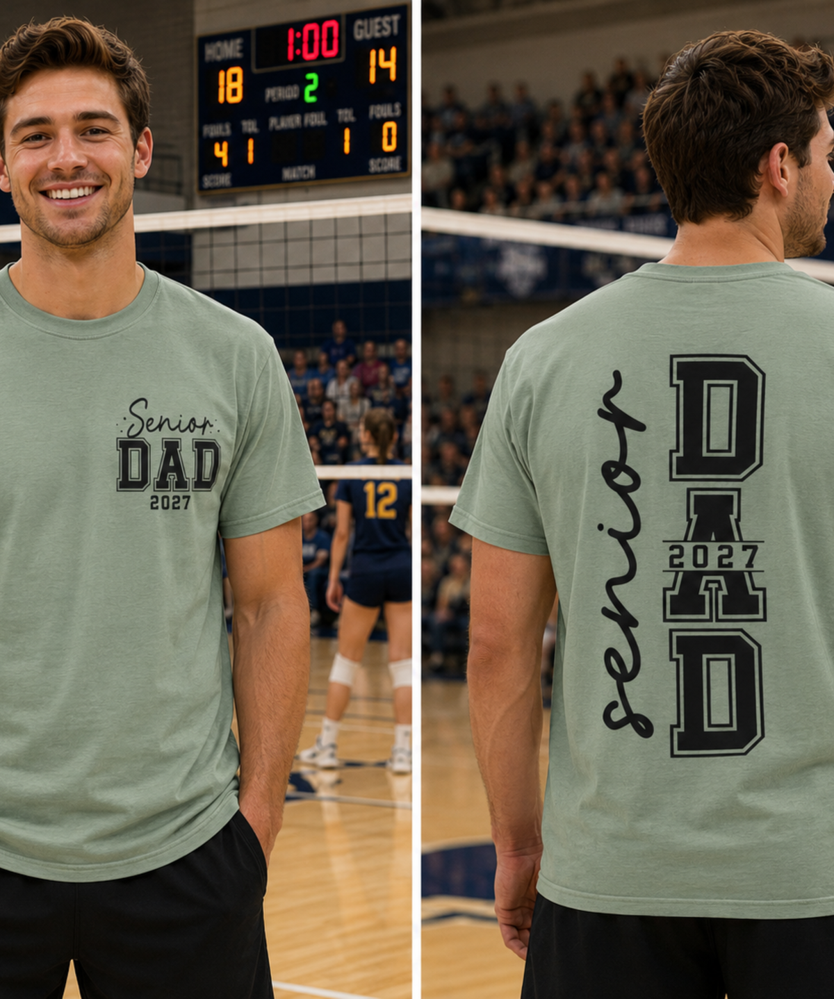 Senior Dad 2027 Comfort Colors® Shirt – Volleyball Dad Tee
