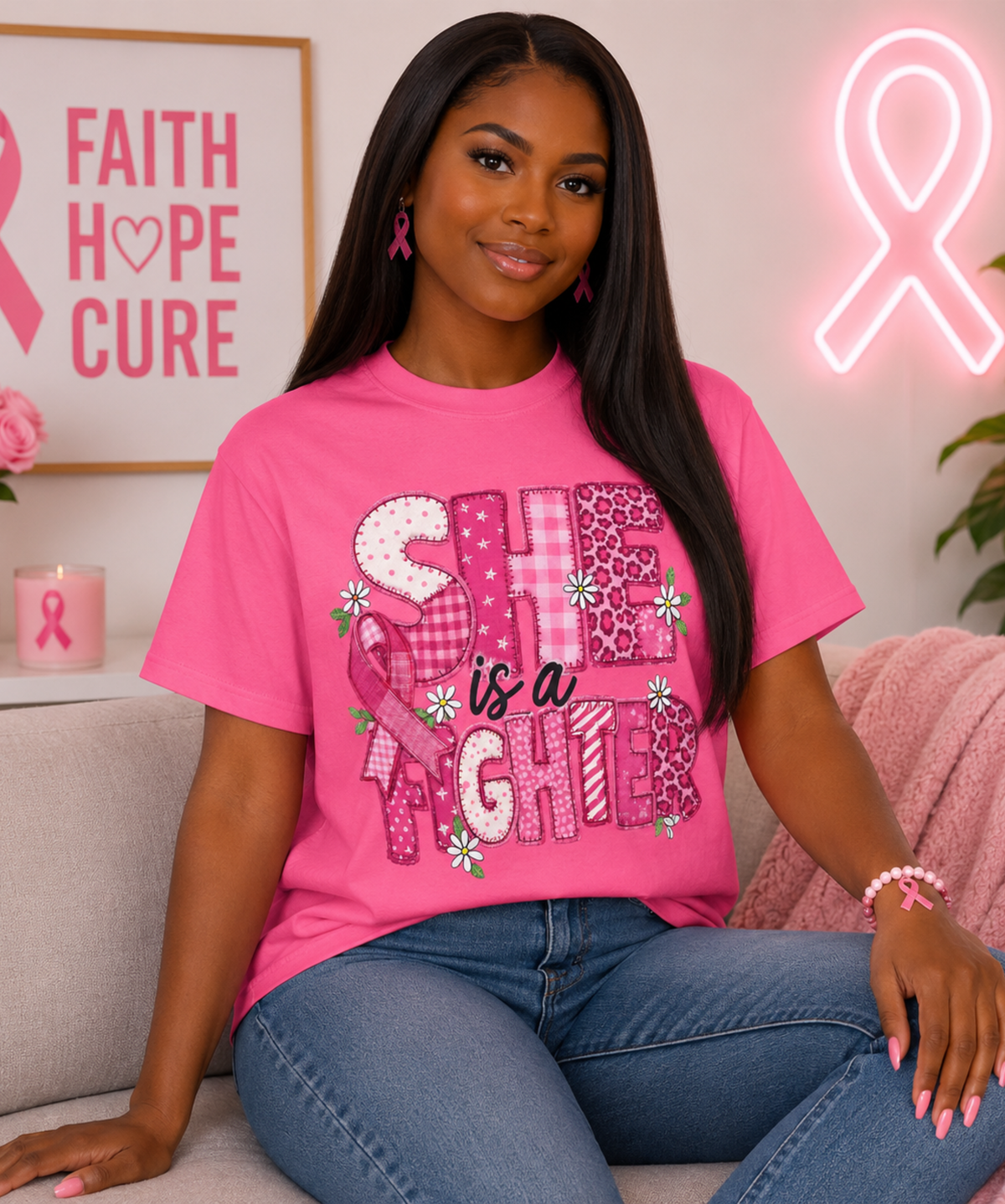 She Is a Fighter – Comfort Colors® T-Shirt